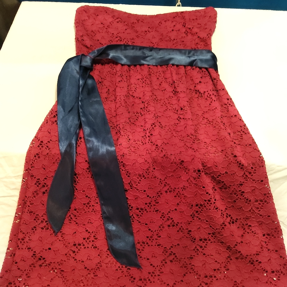 Burgundy lace dress